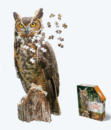 I AM GREAT HORNED OWL 300 piece jigsaw puzzle | Teton Raptor